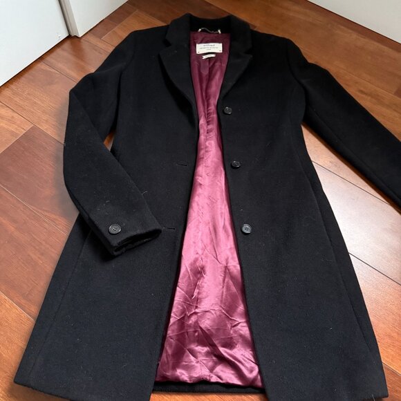 Aritzia Wilfred Womens Black Wool Pea Coat Sz XS - Picture 7 of 7